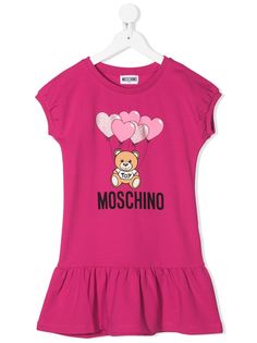 Moschino Kids платье-футболка с оборками