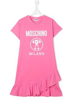 Moschino Kids платье-футболка с логотипом