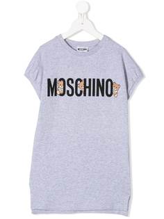 Moschino Kids платье-футболка с логотипом