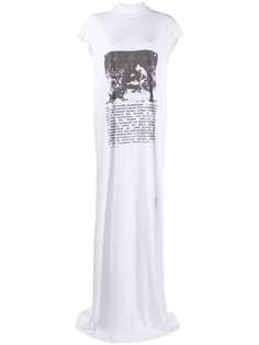 Rick Owens DRKSHDW платье-футболка оверсайз с принтом