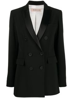 Blanca Vita двубортный пиджак с контрастными лацканами