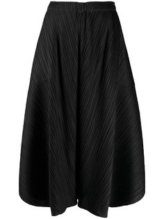 Pleats Please Issey Miyake укороченные брюки широкого кроя со складками