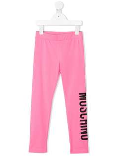 Moschino Kids легинсы с логотипом