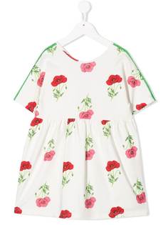 Piccola Ludo платье-футболка с цветочным принтом