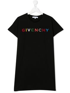 Givenchy Kids платье-футболка с вышитым логотипом