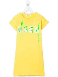 Msgm Kids платье-футболка с логотипом