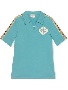 Gucci Kids платье с воротником-поло и логотипом Interlocking G