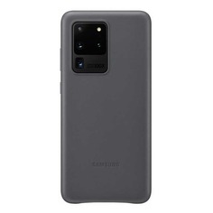 Чехол (клип-кейс) SAMSUNG Leather Cover, для Samsung Galaxy S20 Ultra, серый [ef-vg988ljegru]