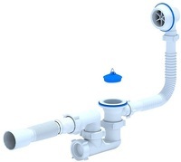 Сифон для ванны регулируемый Ани-Пласт Варяг, 1 1/2" х 40, с гибкой трубой 40х50 (С6255)