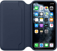 Чехол Apple Leather Folio для iPhone 11 Pro Deep Sea Blue (MY1L2ZM/A)