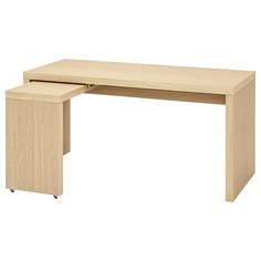 IKEA - МАЛЬМ Письменный стол с выдвижной панелью ИКЕА
