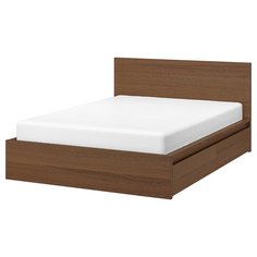IKEA - МАЛЬМ Высокий каркас кровати/4 ящика ИКЕА