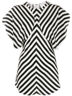 Stella McCartney блузка в полоску со вставками