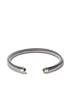 David Yurman браслет Cable Classics из серебра и желтого золота с топазами