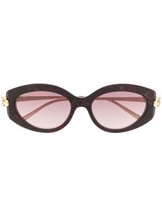 Cartier Eyewear солнцезащитные очки Panthère de Cartier в овальной оправе