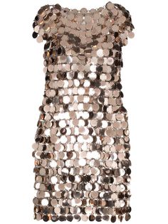 Paco Rabanne платье мини с пайетками