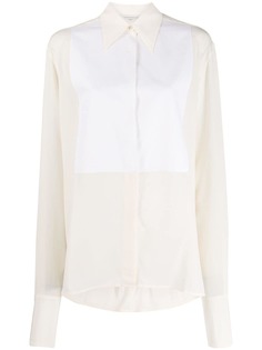 Victoria Beckham блузка с контрастным нагрудником
