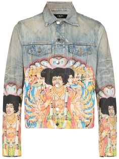AMIRI джинсовая куртка с принтом Jimi Hendrix