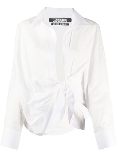 Jacquemus рубашка La Chemise Bahia с завязками спереди