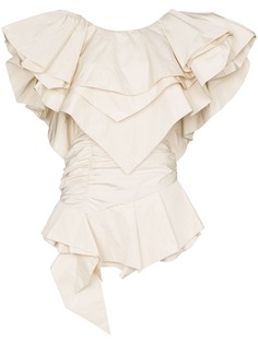 Alexandre Vauthier структурированное платье мини с многослойными оборками