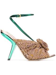 Marco De Vincenzo crochetted flower sandals