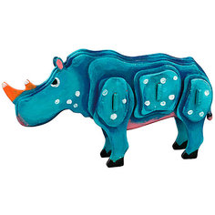 3D пазл-раскраска "Цветной" Носорог