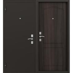 Дверь металлическая Стефан, 960 мм, левая, цвет орех тёмный Torex