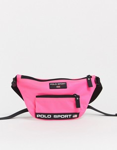 Розовая поясная сумка Polo Ralph Lauren-Розовый цвет