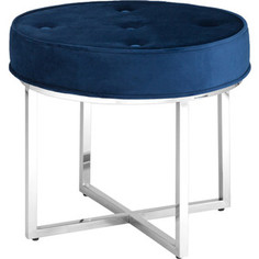 Банкетка Stool Group Сапфир вельвет синий/сталь серебро Ottoman-003 blue/silver