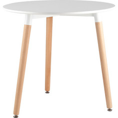 Стол круглый Stool Group Eames DST белый/деревянные ножки Z-210