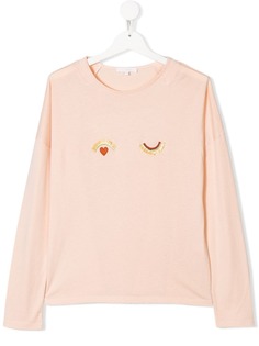 Chloé Kids футболка с вышивкой