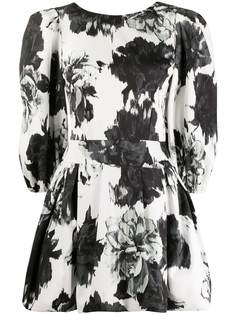 Alexandre Vauthier расклешенное платье миди с цветочным принтом