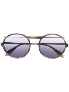 Alexander McQueen Eyewear солнцезащитные очки в круглой оправе