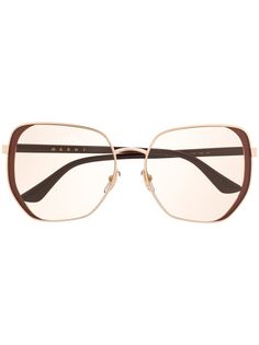 Marni Eyewear солнцезащитные очки в массивной оправе