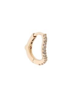 Maria Black 14kt yellow gold and diamond Wave Huggie earring