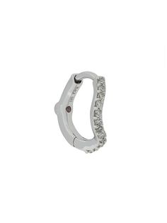 Maria Black Diamond Wave Huggie earring