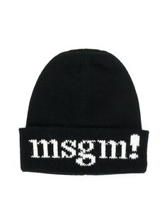 Msgm Kids трикотажная шапка с логотипом