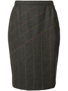 Fendi Pre-Owned панельная юбка-карандаш