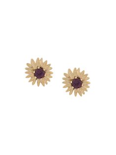 Aurelie Bidermann 18kt gold rhodolite Bouquet earrings