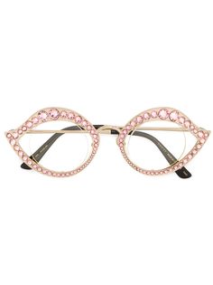 Gucci Eyewear оправа для очков кошачий глаз с кристаллами Swarovski