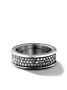 David Yurman Streamline three row pavé diamond band