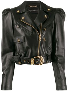 Versace укороченная байкерская куртка