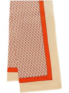 Burberry легкий кашемировый шарф с принтом