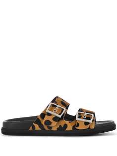 Car Shoe leopard print slip-on sandals