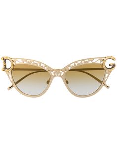 Dolce & Gabbana Eyewear солнцезащитные очки Devotion в оправе кошачий глаз