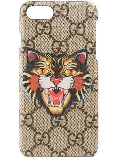 Gucci чехол для iPhone 7 Angry Cat