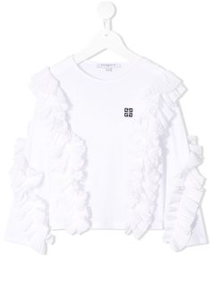 Givenchy Kids топ с оборками