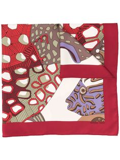 Hermès шарф с изображением рыб Hermes