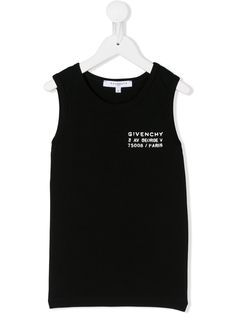 Givenchy Kids топ без рукавов с принтом Address