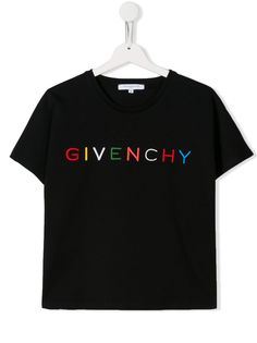 Givenchy Kids футболка с вышитым логотипом